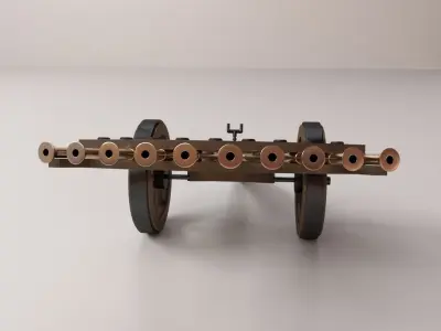 Da Vinci Machine Gun 3D model