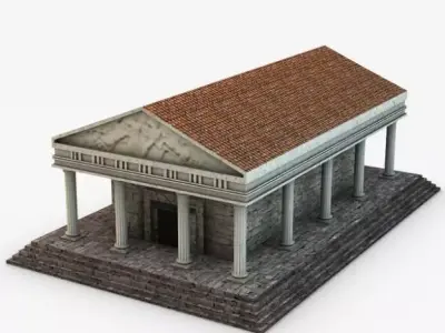 Classical temple 3D model