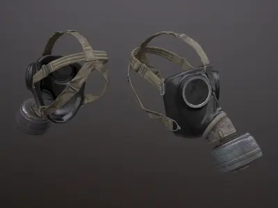 Gas Mask PBR GameReady Low-poly 3D model