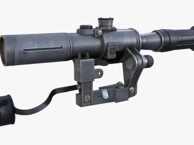 Optical Scope SVD Low-poly 3D model