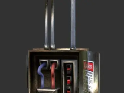 Electrical Box Game Ready Low-poly 3D model