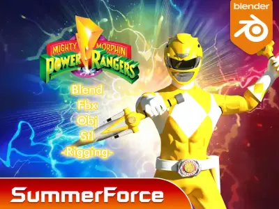 Yellow Ranger - Mighty Morphin Power Ranger 3D model