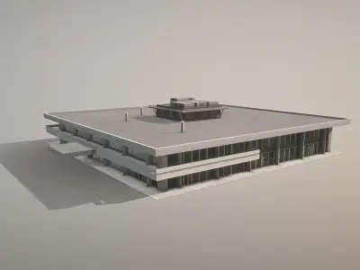 Airport Terminal UUEE TerminalB Arrival1 Low-poly 3D model