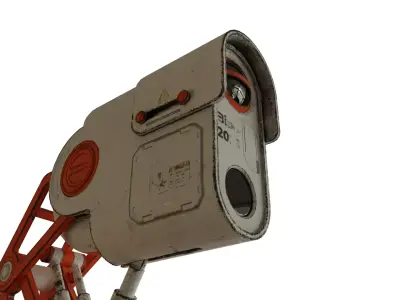 Retro Robot Game ready low poly 3D model Low-poly 3D model