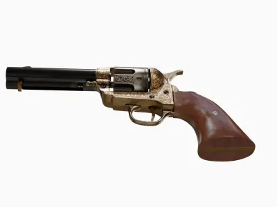 Pistol S Colt EUA 1886 Low-poly 3D model