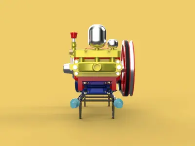 PLUNGER PUMP ELECTRIC MOTOR SPRAYER PRESSURE WATER JET CAR WASH 3D model