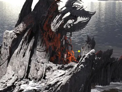 Dantes Phlegyas River Cliffs of rage 3D model