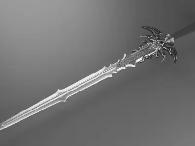 Demon Sword Low-poly 3D model