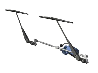 Wiper with transmission and drive unit 3D model