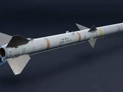 AIM-120A AMRAAM Missile Low-poly 3D model
