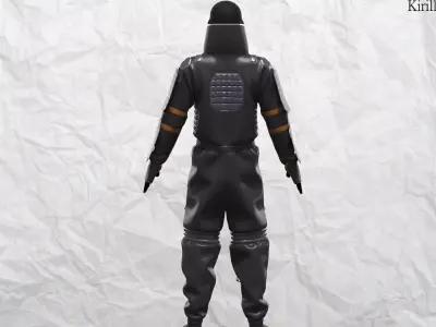 Sci fi Outfit Male Marvelous designer Clo3d OBJ mtl FBX ZPRJ 3D model shop