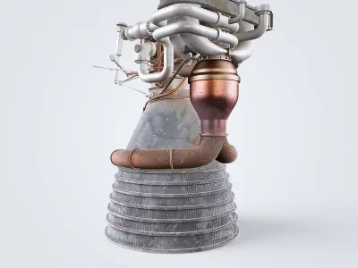 F1 Rocket Engine 3D model