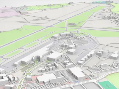 Adelaide airport Australia 3D model