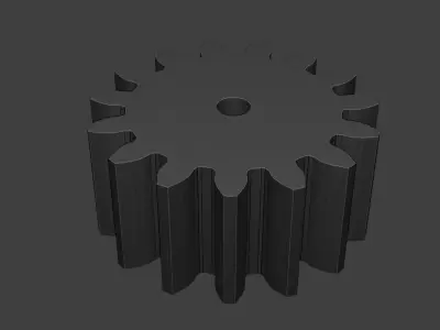 4M T15 TOOTH SPUR GEAR 30MM THICKNESS 3D print model