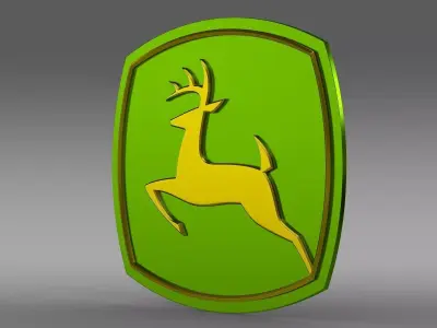John Deer logo 3D model