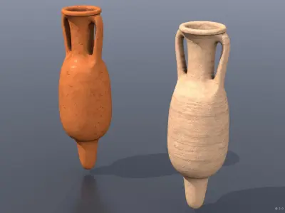 Dressel-14 type Amphora Low-poly 3D model