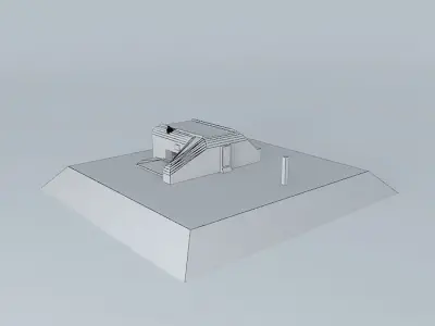 Defensive Bunker R667 Les Moulins Free 3D model