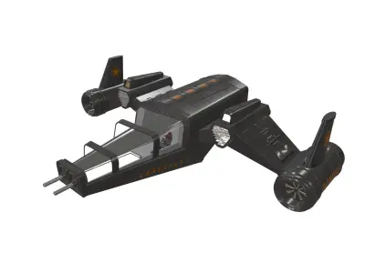 Concept Aircraft Low-poly 3D model