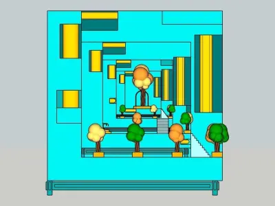 Temple 8 - Light Temple Low-poly 3D model