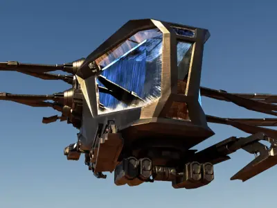 Atreides Ornithopter DUNE aircraft Low-poly 3D model