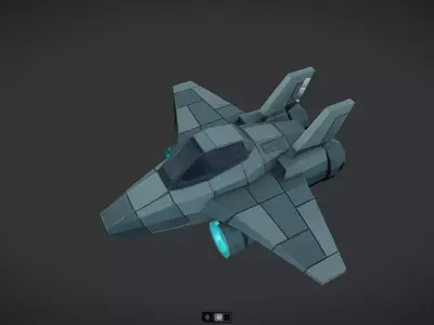 Spacecraft Jet aircraft plane 3dmodel 5 3D model