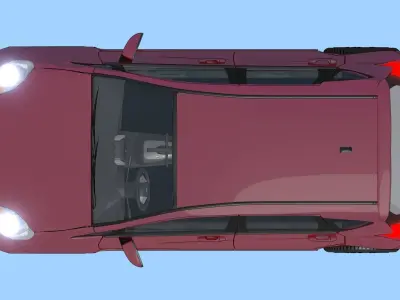 2016 Nissan Versa NOTE SR Toon Shaded Free 3D model