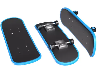  Skateboard PBR Low-poly 3D model
