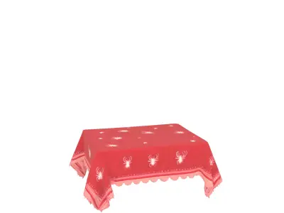 Sinister 3D Haunted Tablecloth featuring Bloodstains 3D model