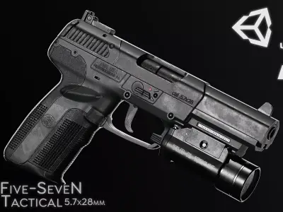 Tactical FN Five Seven - PBR Game Ready Low-poly 3D model