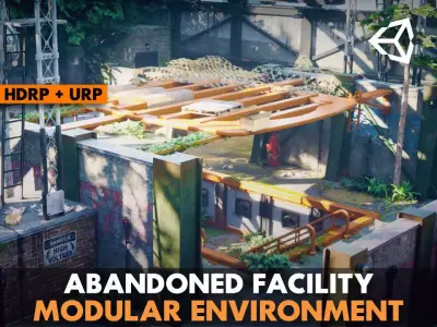 Abandoned Facility MODULAR - UNITY --HDRP-URP-- Low-poly 3D model
