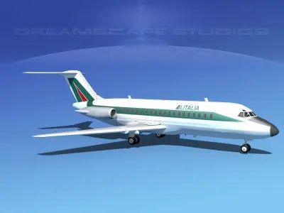 Douglas DC-9-15 Alitalia 3D model