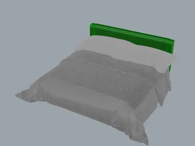 Black Bed Free 3D model