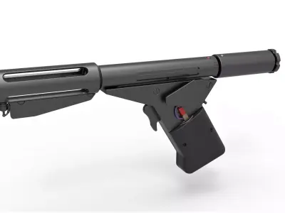 Flame pistol from the movie Logans Run 1976 3D model