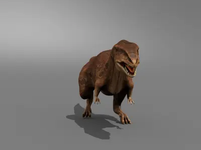 Gigantosaurus Jurassic Dinosaur Low-poly 3D model