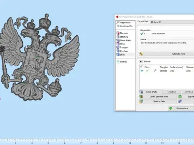 Russian Coat of arms gerb 3D print model