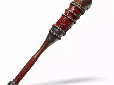 Spiked Baseball Bat Melee Weapon 3D model