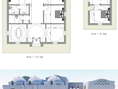 Traditional vernacular villas  3D model