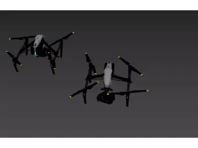 Industry level unmanned aerial vehicles Low-poly 3D model