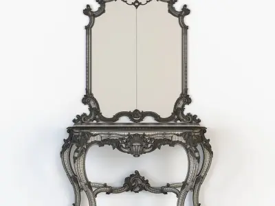 classic console table for cnc and viz 3D model