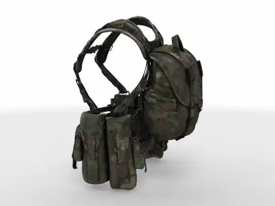 tactical vest 02 3D model