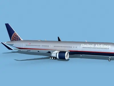 Boeing 767-400 United Airlines 2 3D model