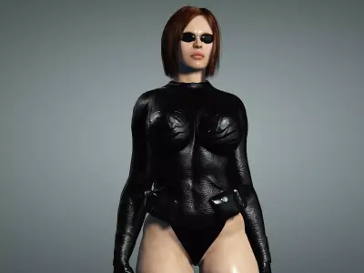 Agent X009 Low-poly 3D model