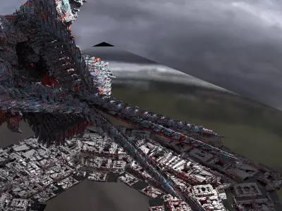 Dragon Bone Flying Mountain ship 3D model