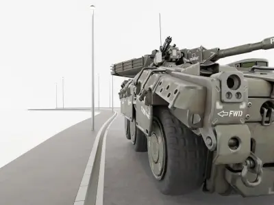 light tank Low-poly 3D model purchase