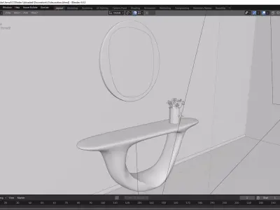 Organic Console Free 3D model