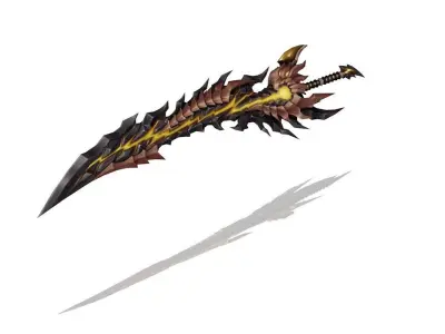 Infernal Long Sword Low-poly 3D model