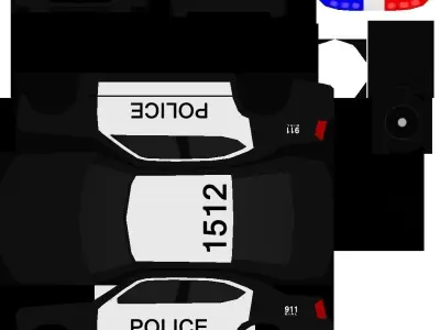 POLICE CAR muscle Free 3D model