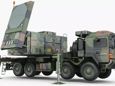 Radar MPQ-53 based on MAN truck chassis 3D model