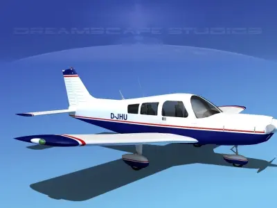 Piper PA-28-235 Cherokee  V03 3D model