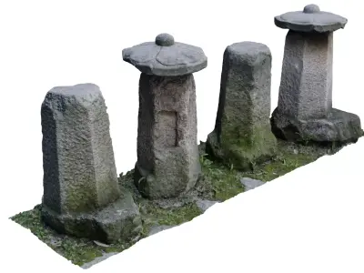 Monument group of stones 3D model